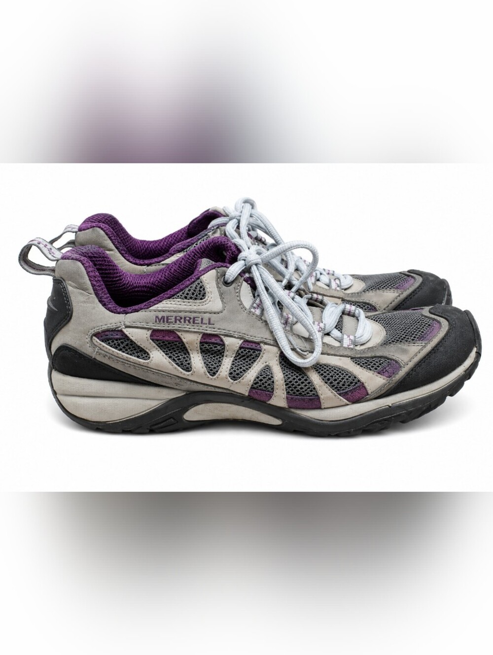 Merrell Azura Women’s Size 9 Hiking Shoes Gray Purple Waterproof